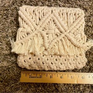Macrame Clutch (cream colored) Handmade